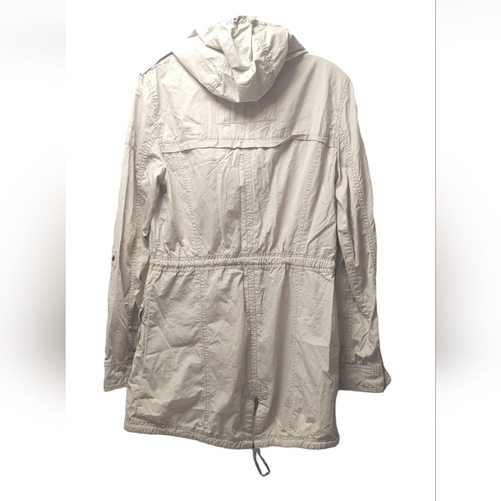 Abercrombie Finch Zip Up Jacket Desert Khaki Military Field Coat Utility Gorp Sm - Picture 2 of 6